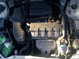 2001 HONDA CIVIC, WHITE, EX, 1.7L, VTEC, AT.  A25055